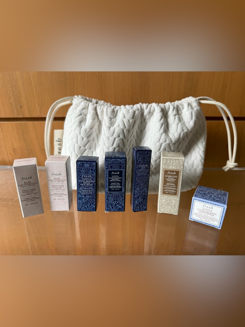 Makeup Bag of fresh Trial-sized Products